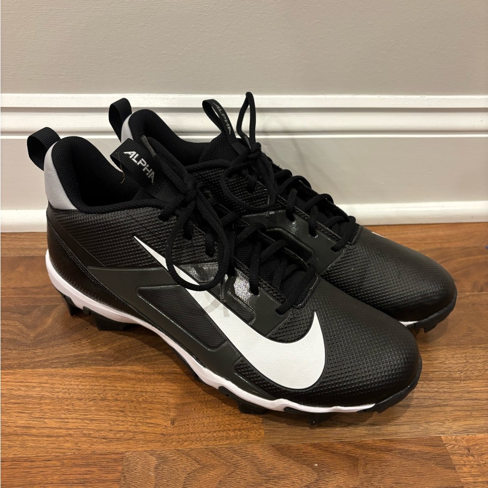 Men's Nike Alpha Menace 4 Shark Football Cleats - Black - Men’s Size 11.5 - Picture 3 of 10